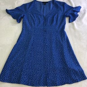 F21 Polka Dot Fit & Flare Dress